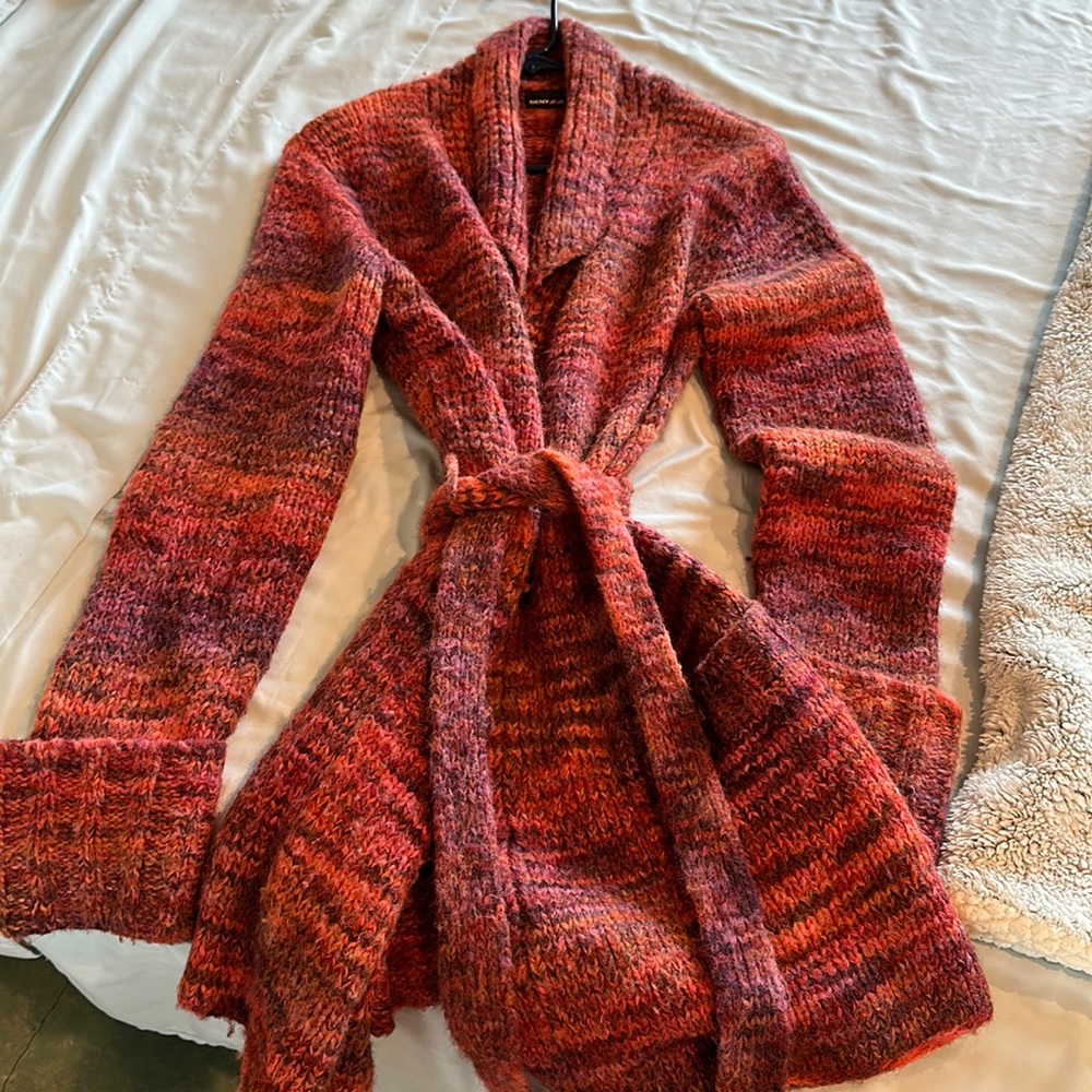 DKNY long sweater with belt